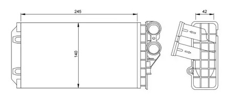 54251 NRF Радиатор отопителя