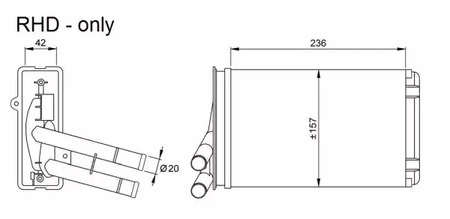 ТЕПЛООБМЕННИК, ОТОПЛЕНИЕ САЛОНА NRF 54302