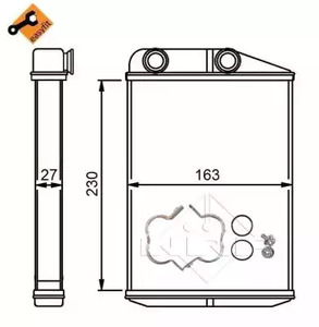 ТЕПЛООБМЕННИК, ОТОПЛЕНИЕ САЛОНА NRF 54309