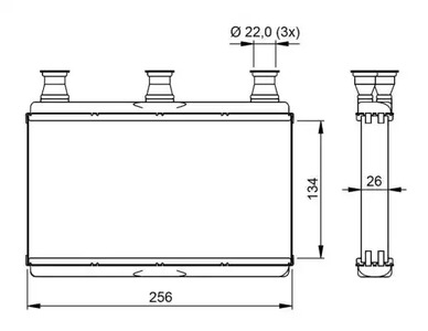 Теплообменник отопление салона NRF 54311