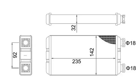 Радиатор отопителя NRF 54312