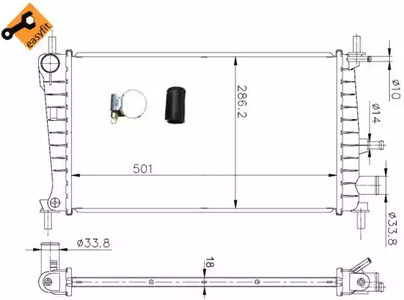 Радиатор системы охлаждения NRF 54666