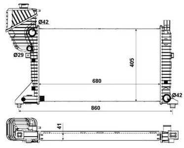 Радиатор системы охлаждения NRF 55348A
