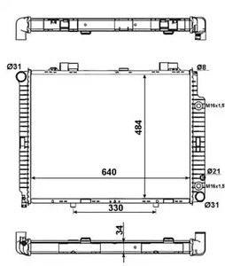 Радиатор системы охлаждения NRF 58100