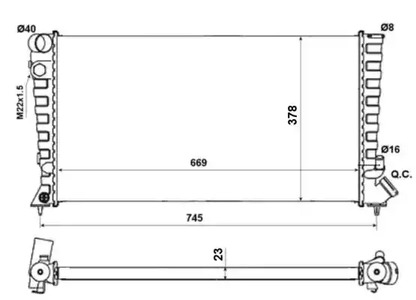 58189A NRF Радиатор системы охлаждения