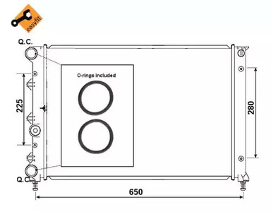 Радиатор системы охлаждения NRF 58305