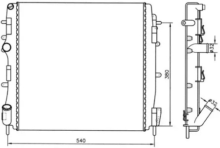 Радиатор охлаждение двигателя economy class NRF 58316A