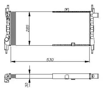 Радиатор охлаждение двигателя NRF 58711