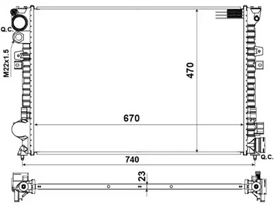 Радиатор системы охлаждения NRF 58958