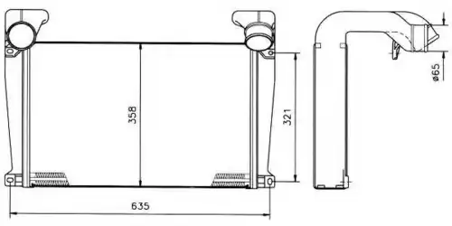 30093 интеркулер dolotowego (produkt modine rdzen 50 mm) man l 2000 d0824fl01-d0826lfl10 10.93- NRF 30093