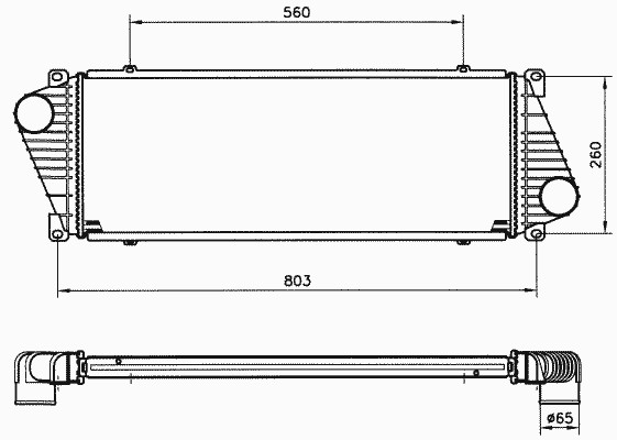 Радиатор интеркулера NRF 30830