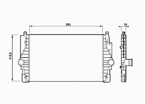 Радиатор интеркулера NRF 30873