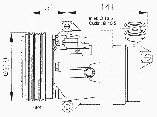 Компрессор кондиционера NRF 32021