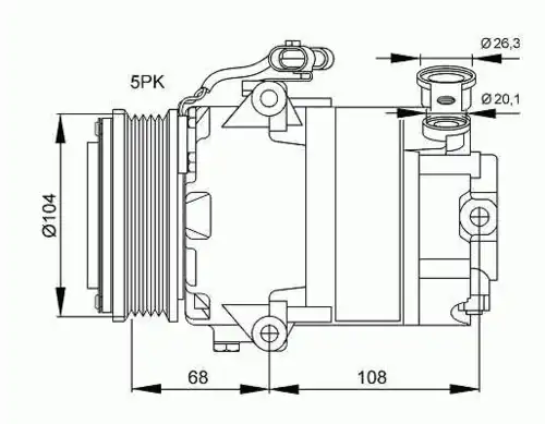 Компрессор кондиционера NRF 32082