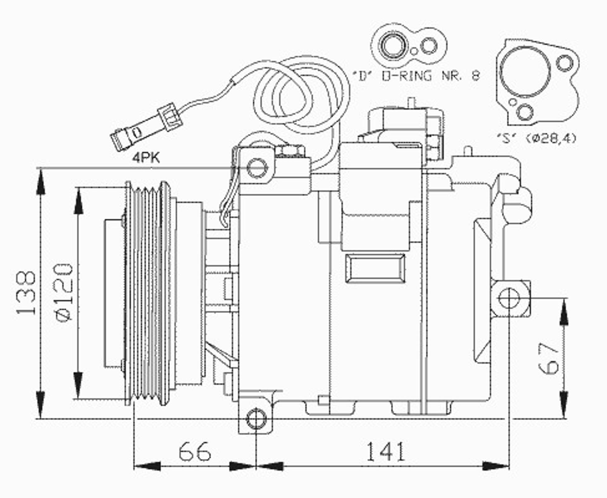 Компрессор кондиционера NRF 32104