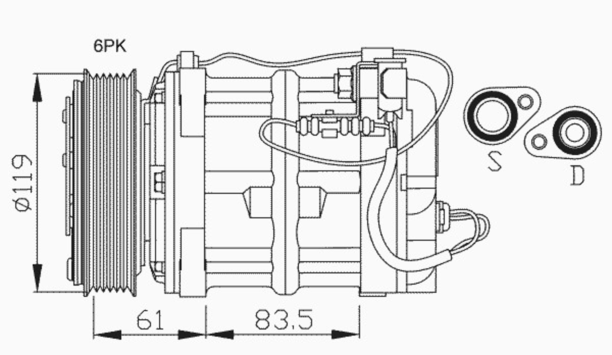 Компрессор кондиционера NRF 32108