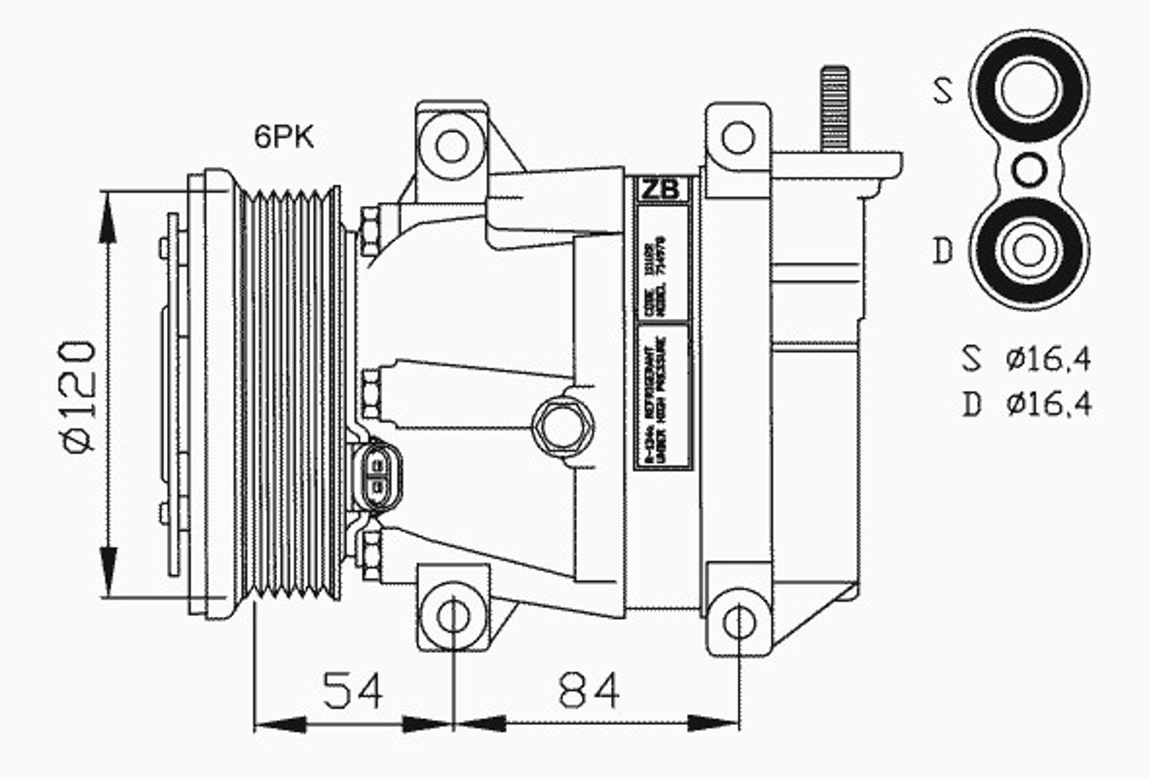 Компрессор кондиционера NRF 32220