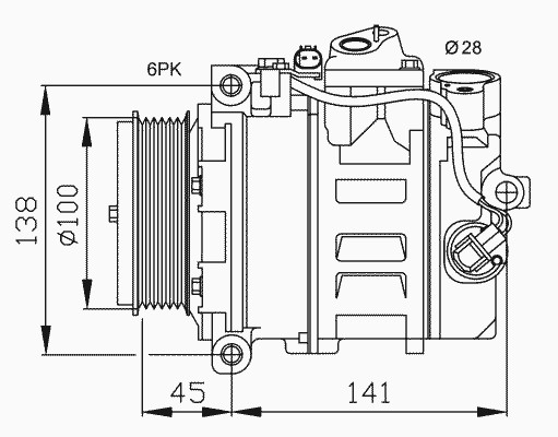 Компрессор кондиционера NRF 32256