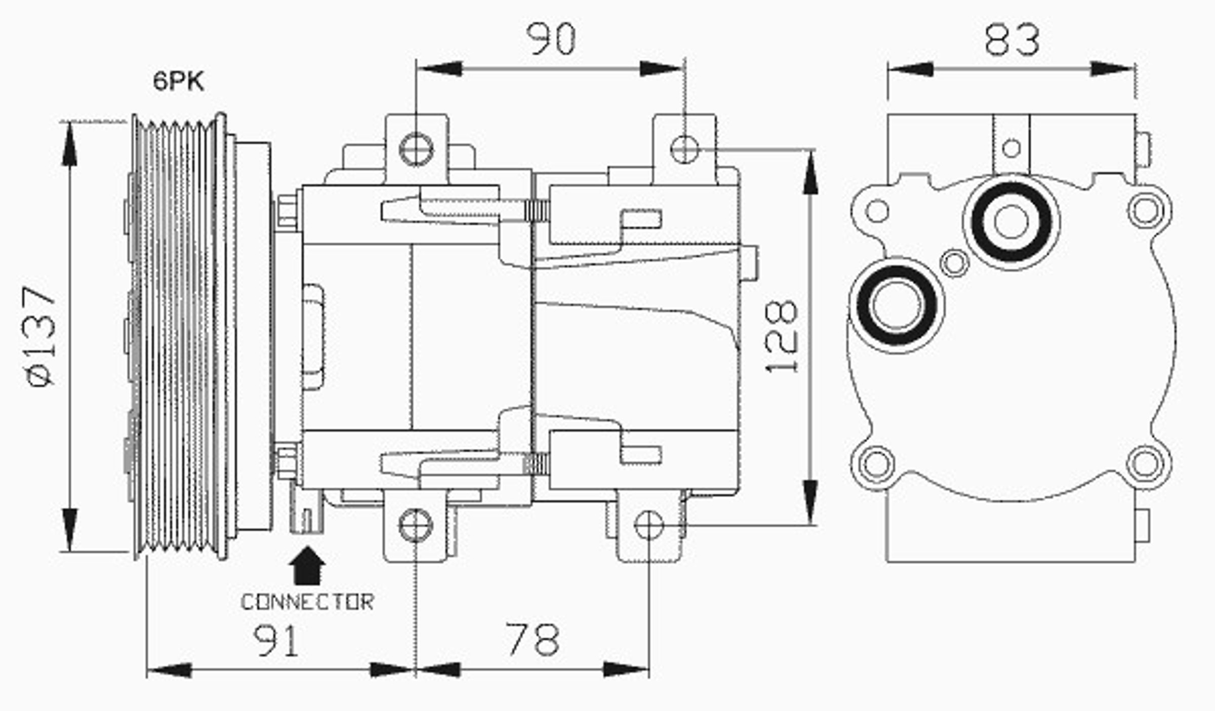 Компрессор кондиционера NRF 32301