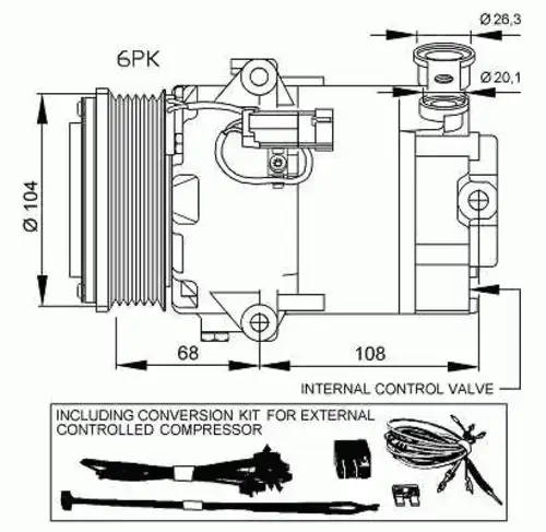 Компрессор кондиционера NRF 32428