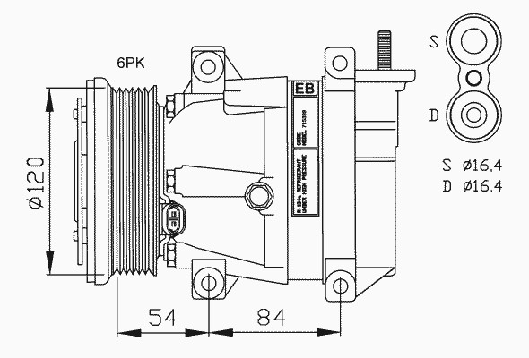 Компрессор кондиционера NRF 32484