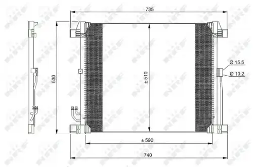 Радиатор кондиционера NRF 350099