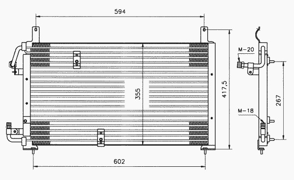 Радиатор кондиционера NRF 35197