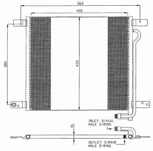 Радиатор кондиционера NRF 35325
