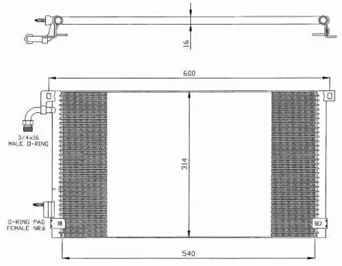 Радиатор кондиционера NRF 35328