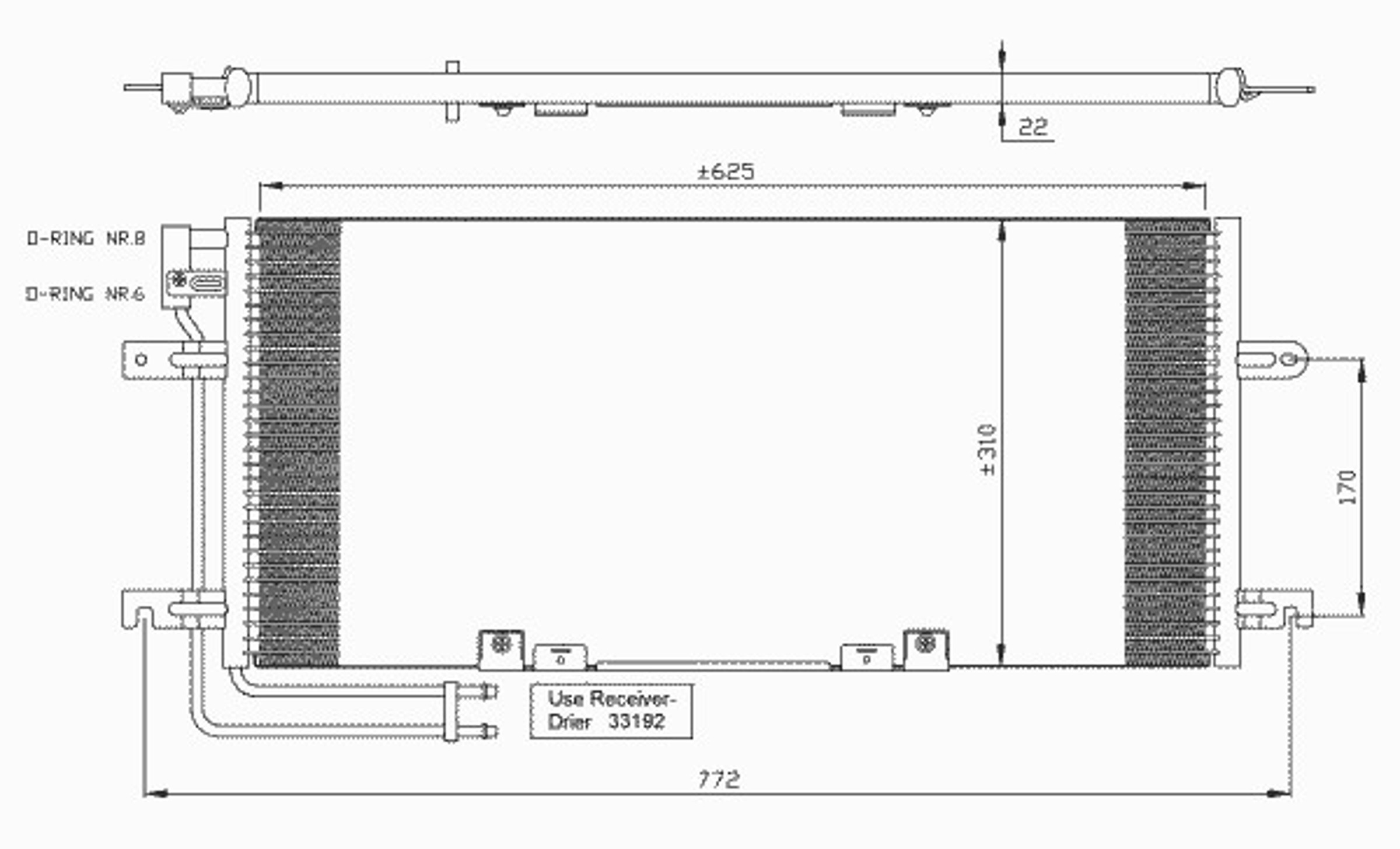 Радиатор кондиционера NRF 35438