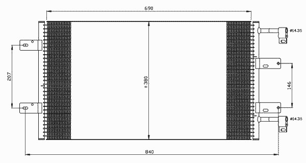 35505 NRF Радиатор кондиционера