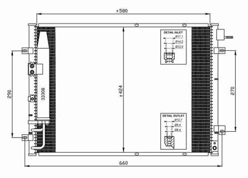Радиатор кондиционера NRF 35515