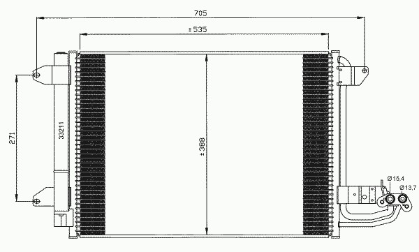 Радиатор кондиционера NRF 35520