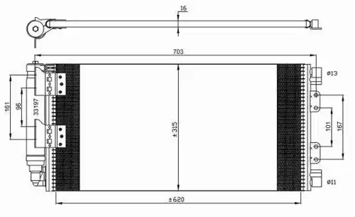 Радиатор кондиционера NRF 35548