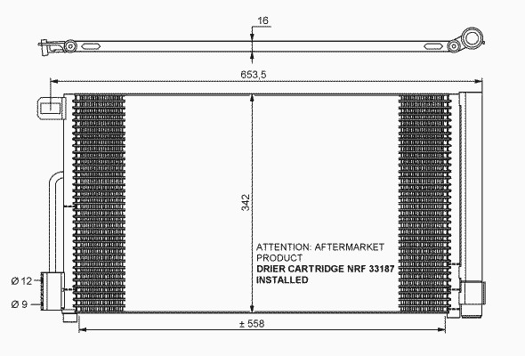 35777 NRF Радиатор кондиционера