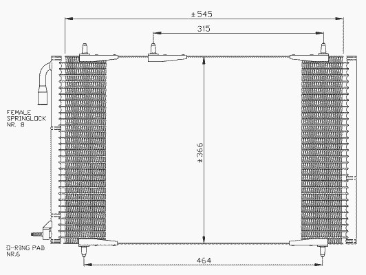 Конденсатор кондиционера NRF 35836