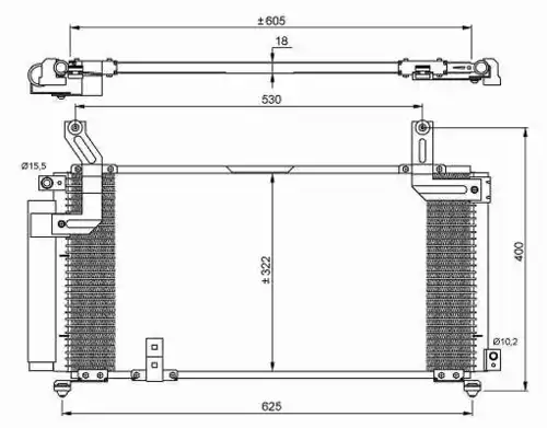 Радиатор кондиционера NRF 35847