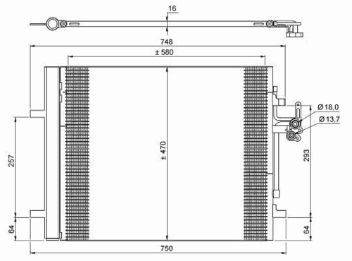 Радиатор кондиционера NRF 35884