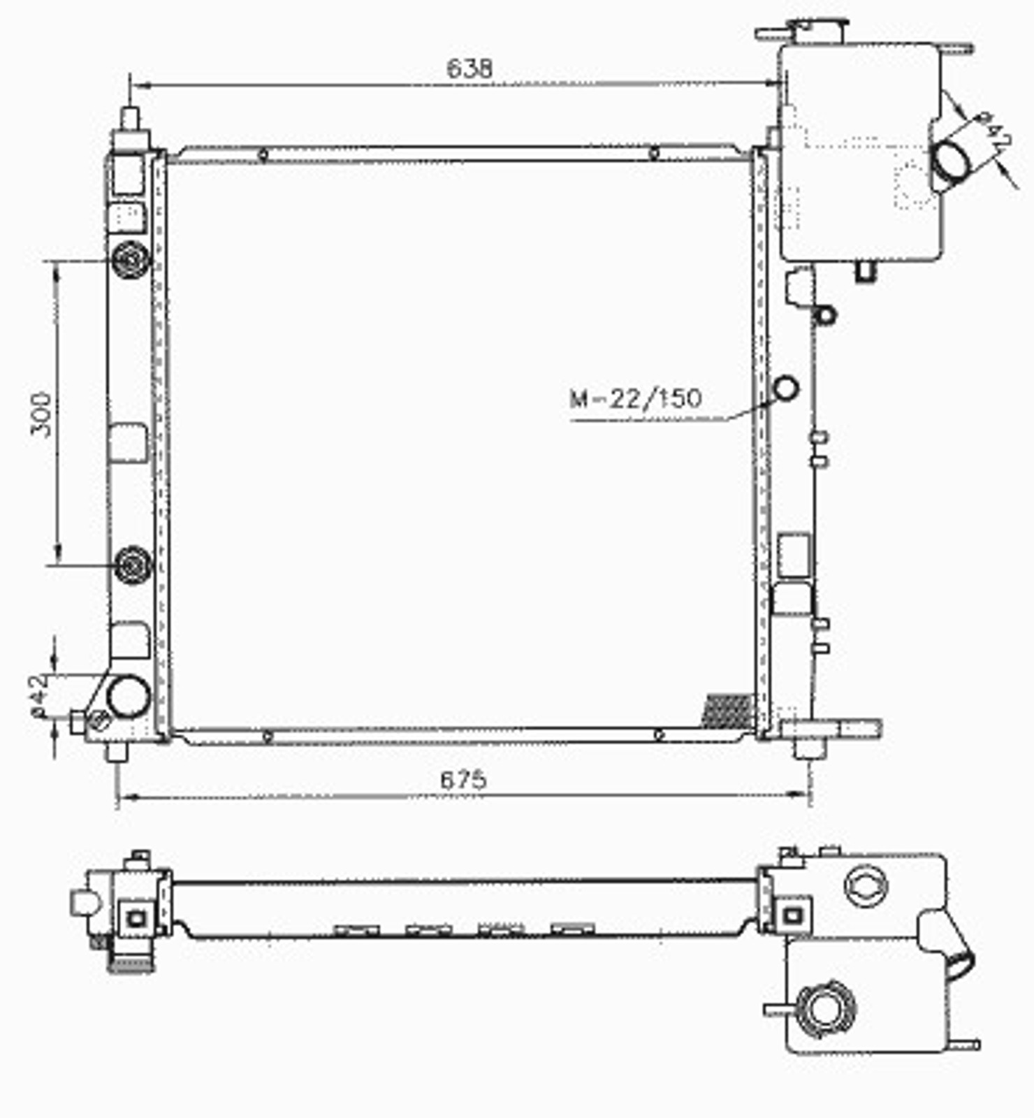 Радиатор системы охлаждения NRF 50583