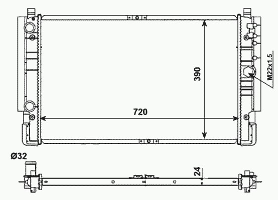 Радиатор системы охлаждения NRF 509515