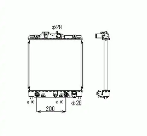 Радиатор охлаждения двигателя NRF 516356