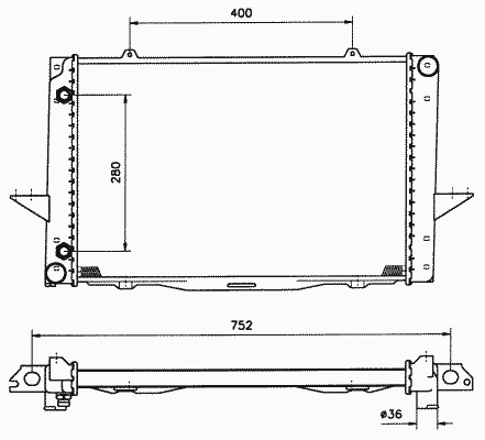 Радиатор системы охлаждения NRF 519509