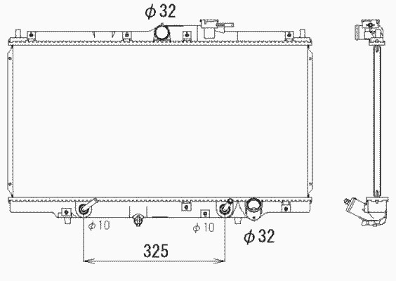 Радиатор системы охлаждения NRF 53328