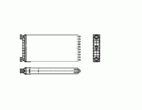 Nrf 53549 радиатор отопителя пластик/алюминий 370x188x42 NRF 53549