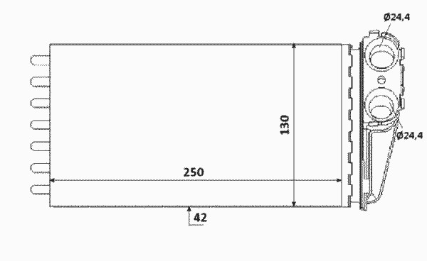 53560 NRF Радиатор отопителя