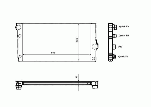 Радиатор охлаждения двигателя NRF 53817