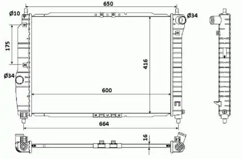 53902 NRF Радиатор охлаждения двигателя