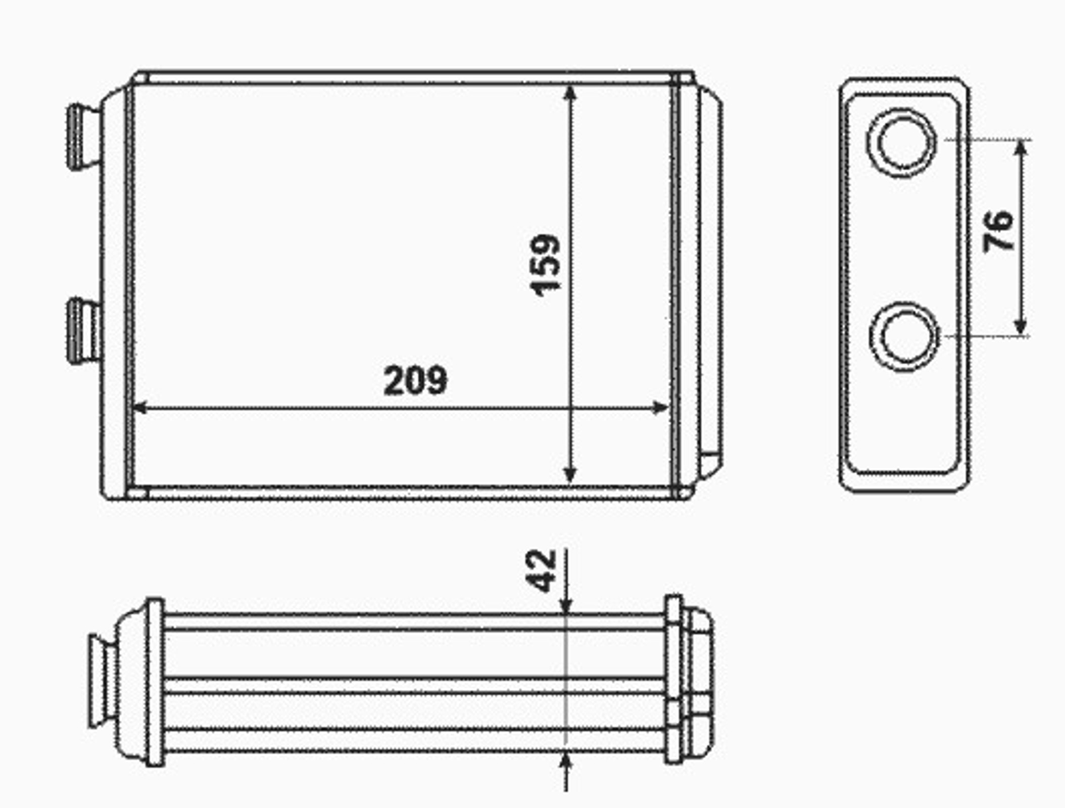 Радиатор печки NRF 54224