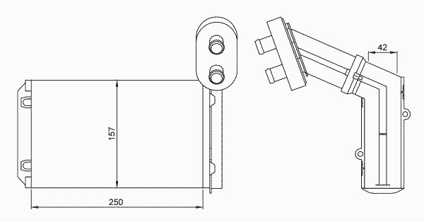 Теплообменник отопление салона NRF 54253