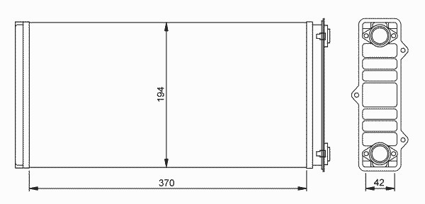 Теплообменник отопление салона NRF 54254
